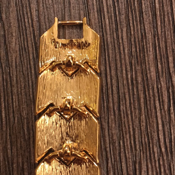 Vintage Napier Chevron Zig Zag Gold Bracelet - Picture 6 of 8